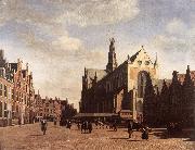 BERCKHEYDE, Gerrit Adriaensz. The Market Square at Haarlem with the St Bavo Spain oil painting reproduction